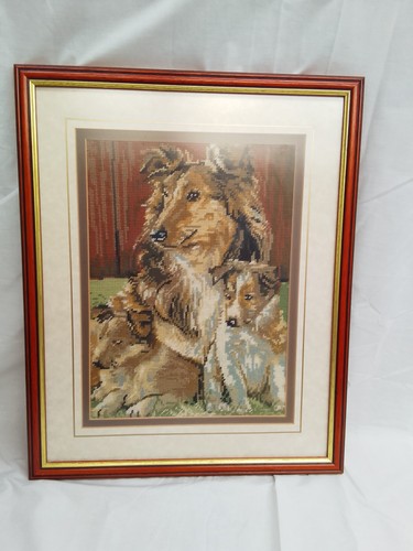 Vintage cross stitch picture - cross,