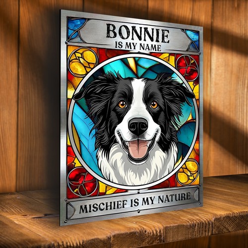 Personalised border collie - border,