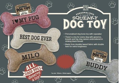 Personalised squeaky dog - dog, toys