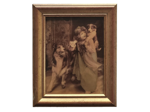 1900 crystoleum young girl - c.1900,